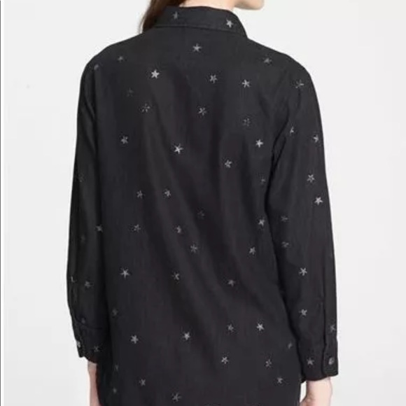 Current/Elliott The Perfect Shirt Black Stars 1 - Picture 2 of 9
